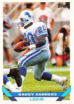 Barry Sanders Detroit Lions 1993 Topps NFL #190